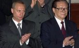 Vladimir Putin with Jiang Zemin