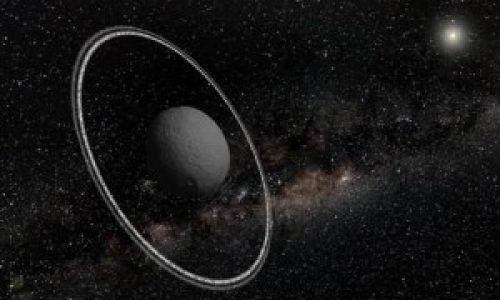 Artist Conception of Chariklo: Only known asteroid with Rings