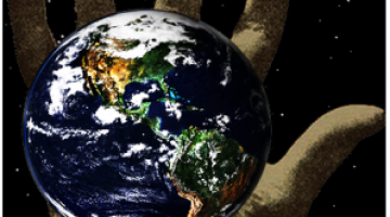 World in palm of hand